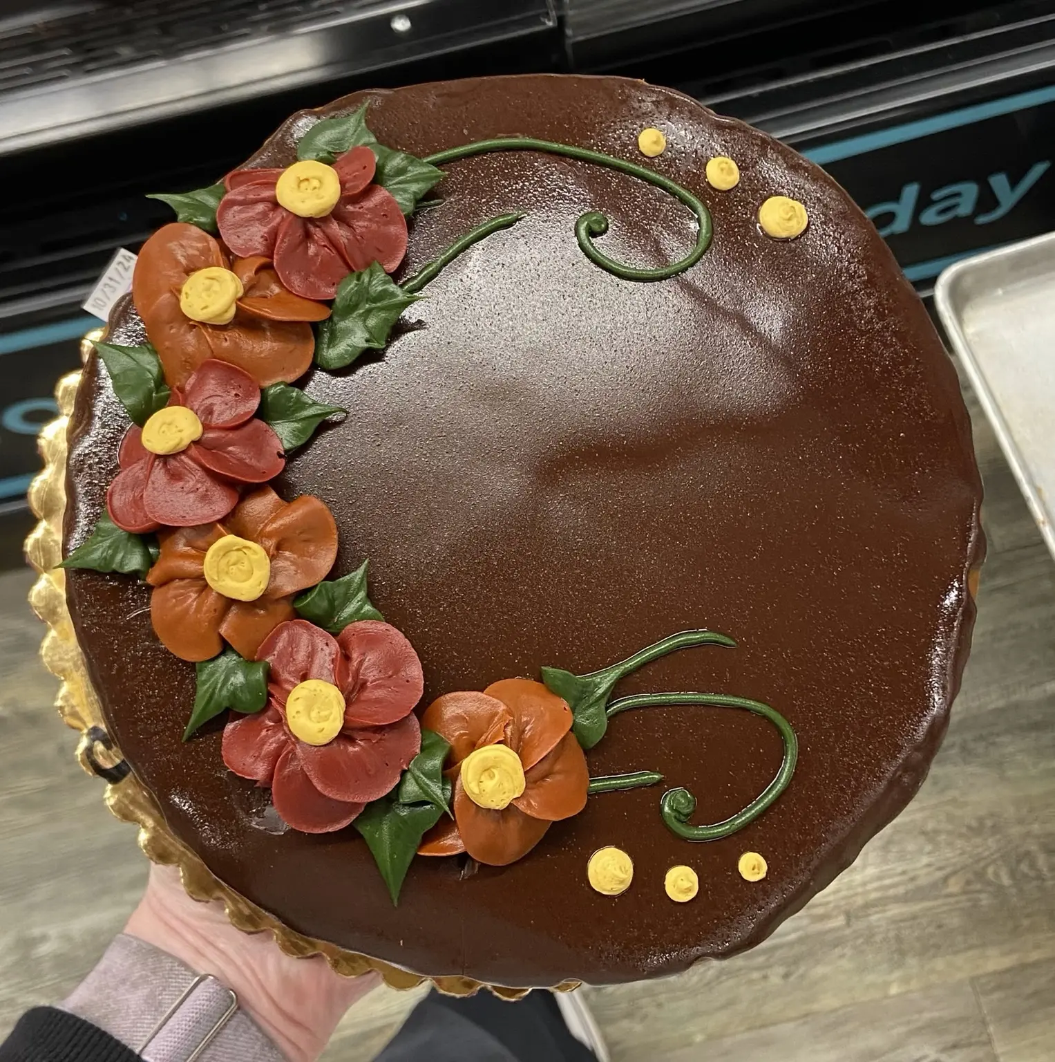 Autumn chocolate cake