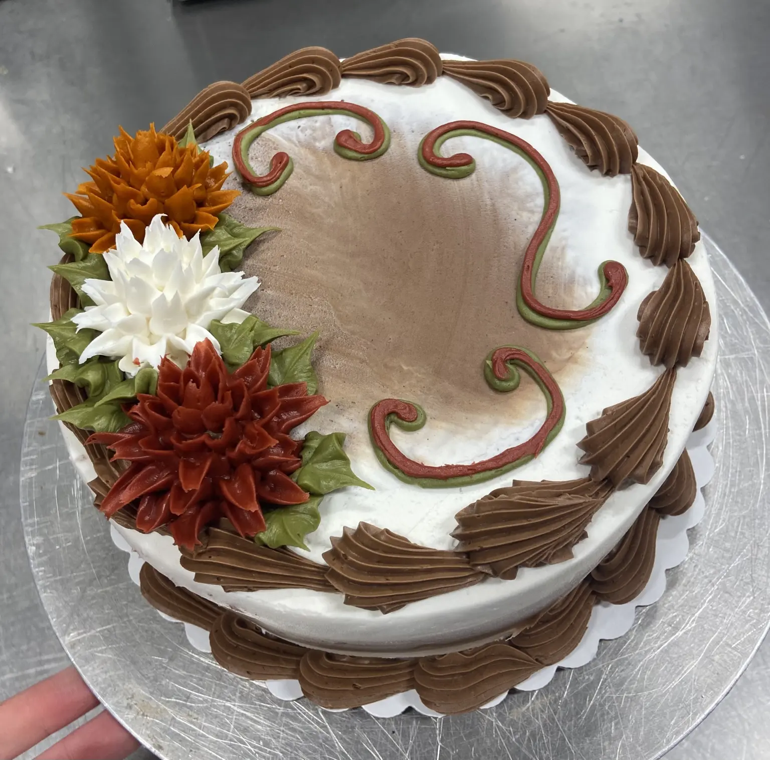 Autumn floral cake