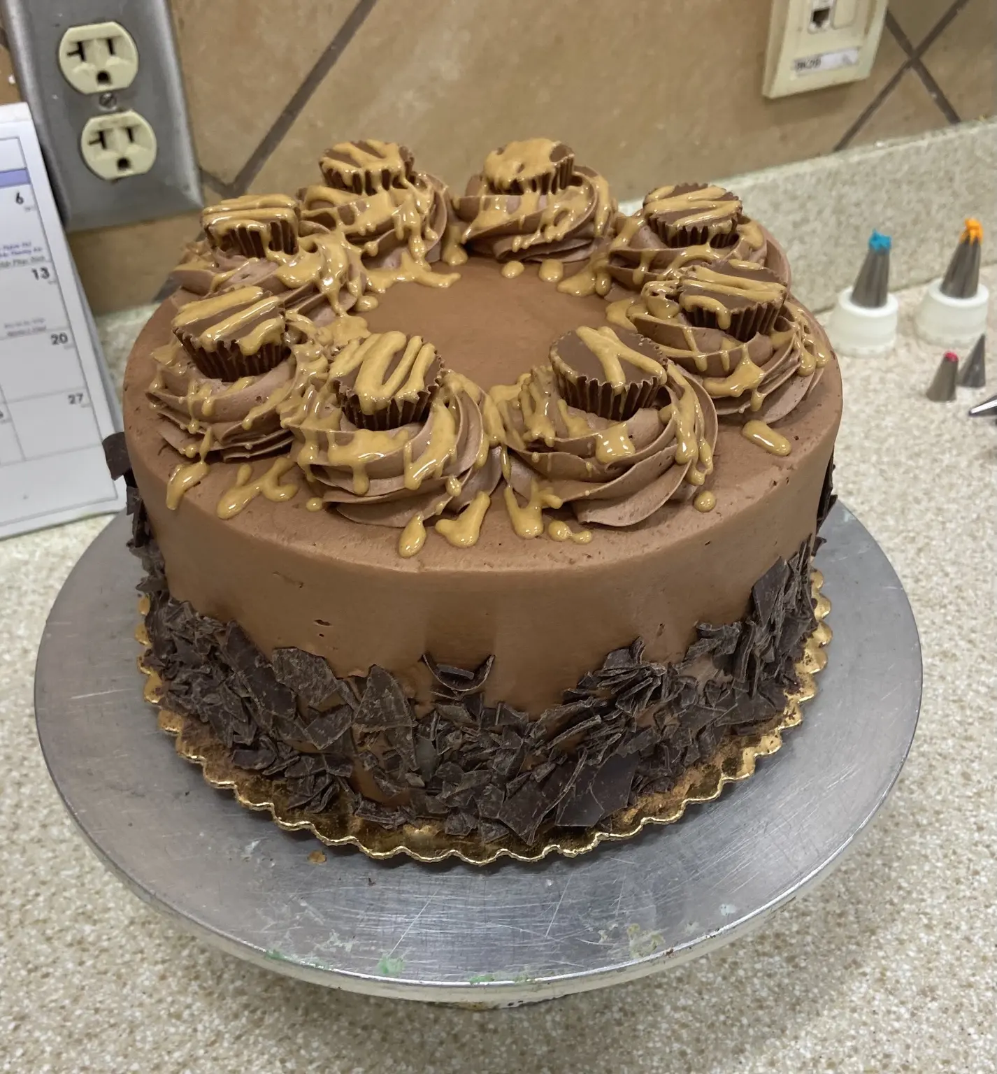 Chocolate celebration cake, view 2