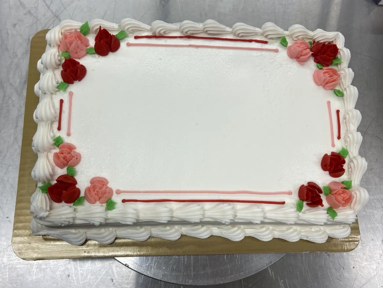 Floral sheet cake