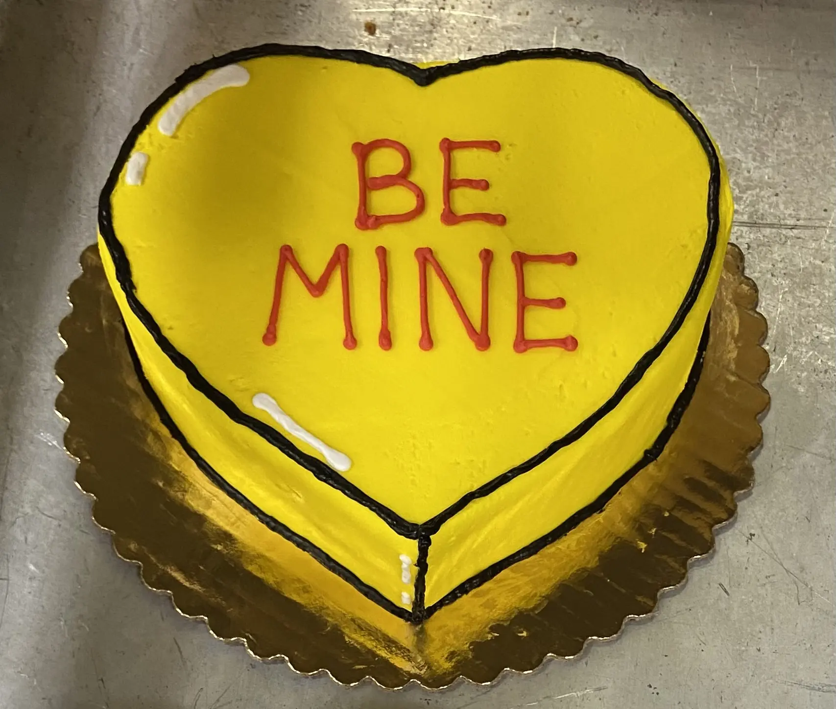 Conversation heart cake