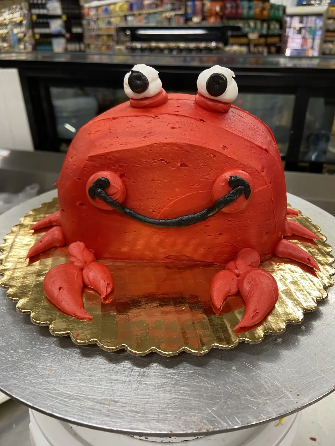 Playful lobster cake