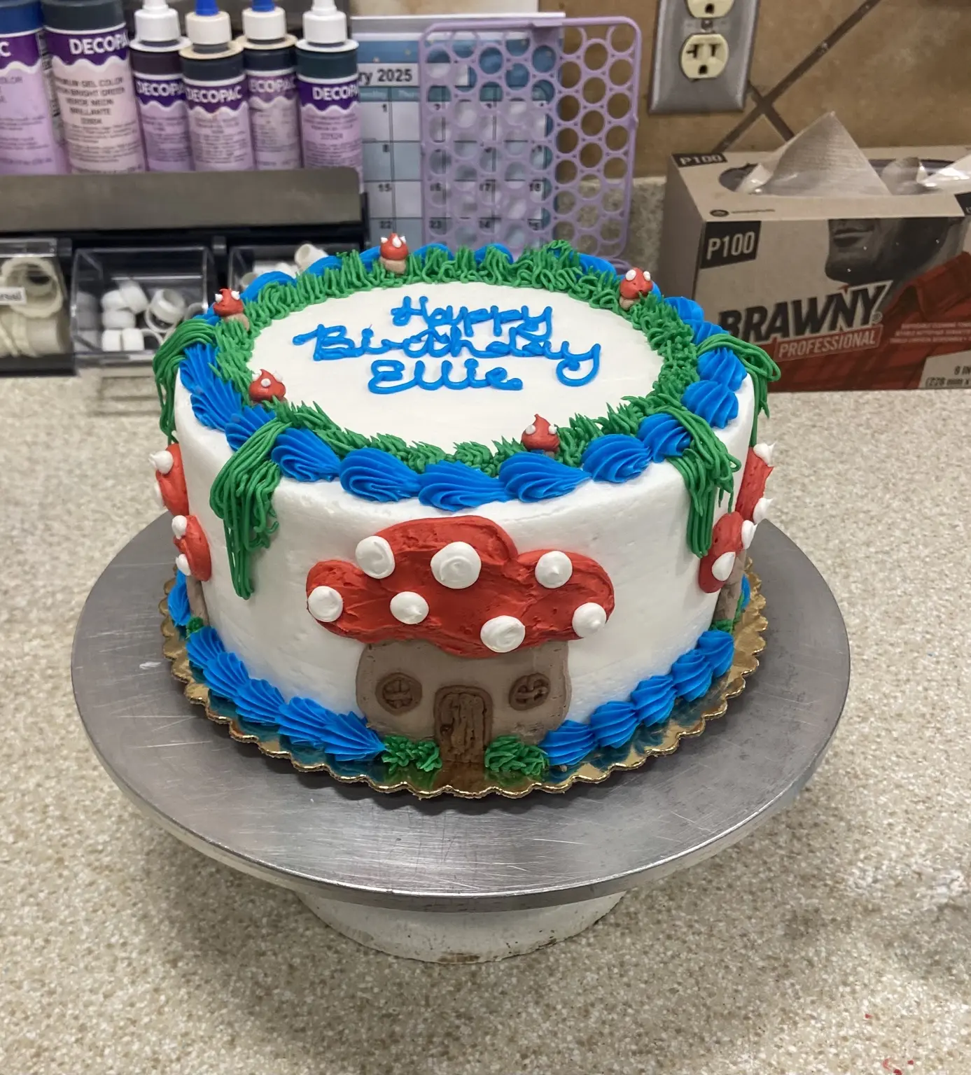 Woodland mushroom cake