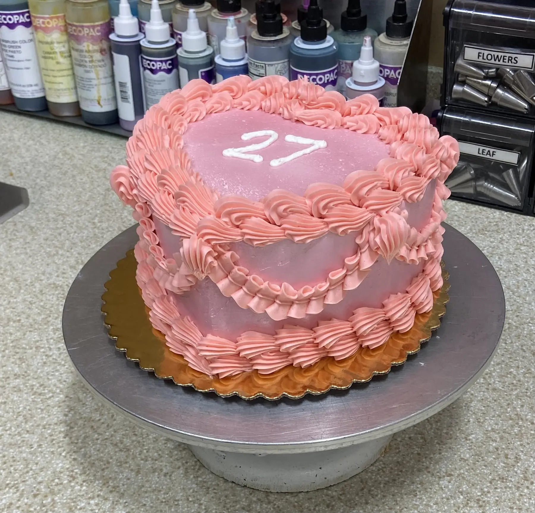 Pink vintage cake