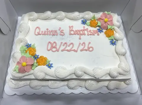 Quinn's baptism cake