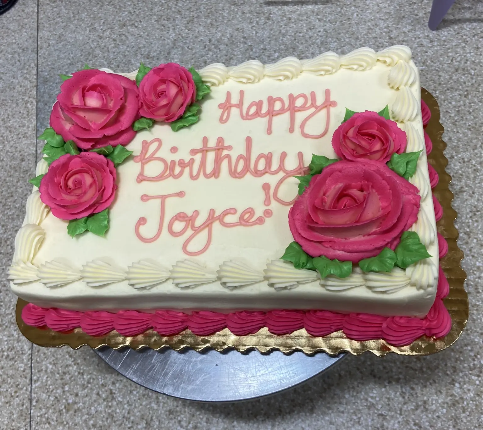 Rose birthday cake