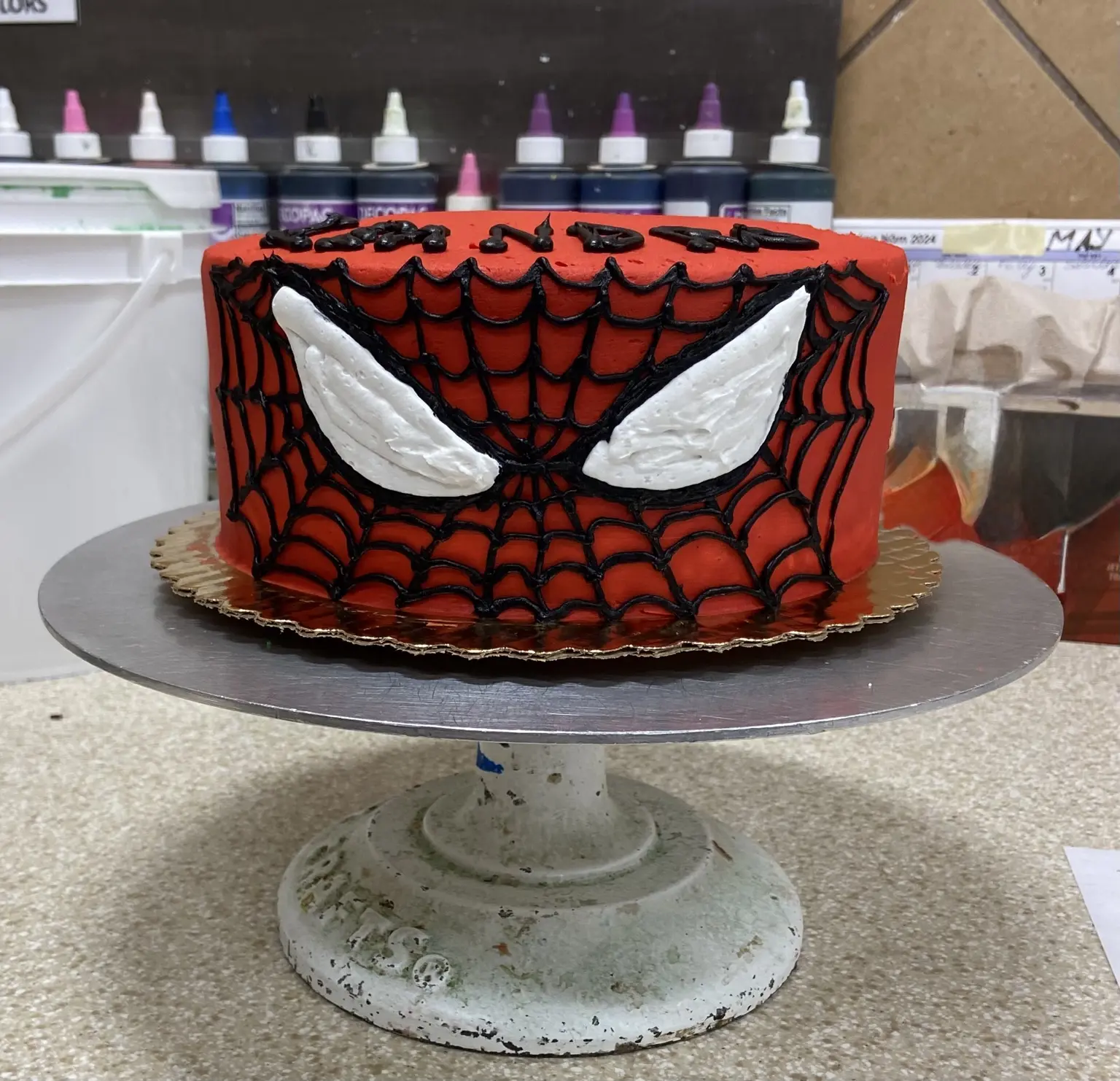 Spider web cake