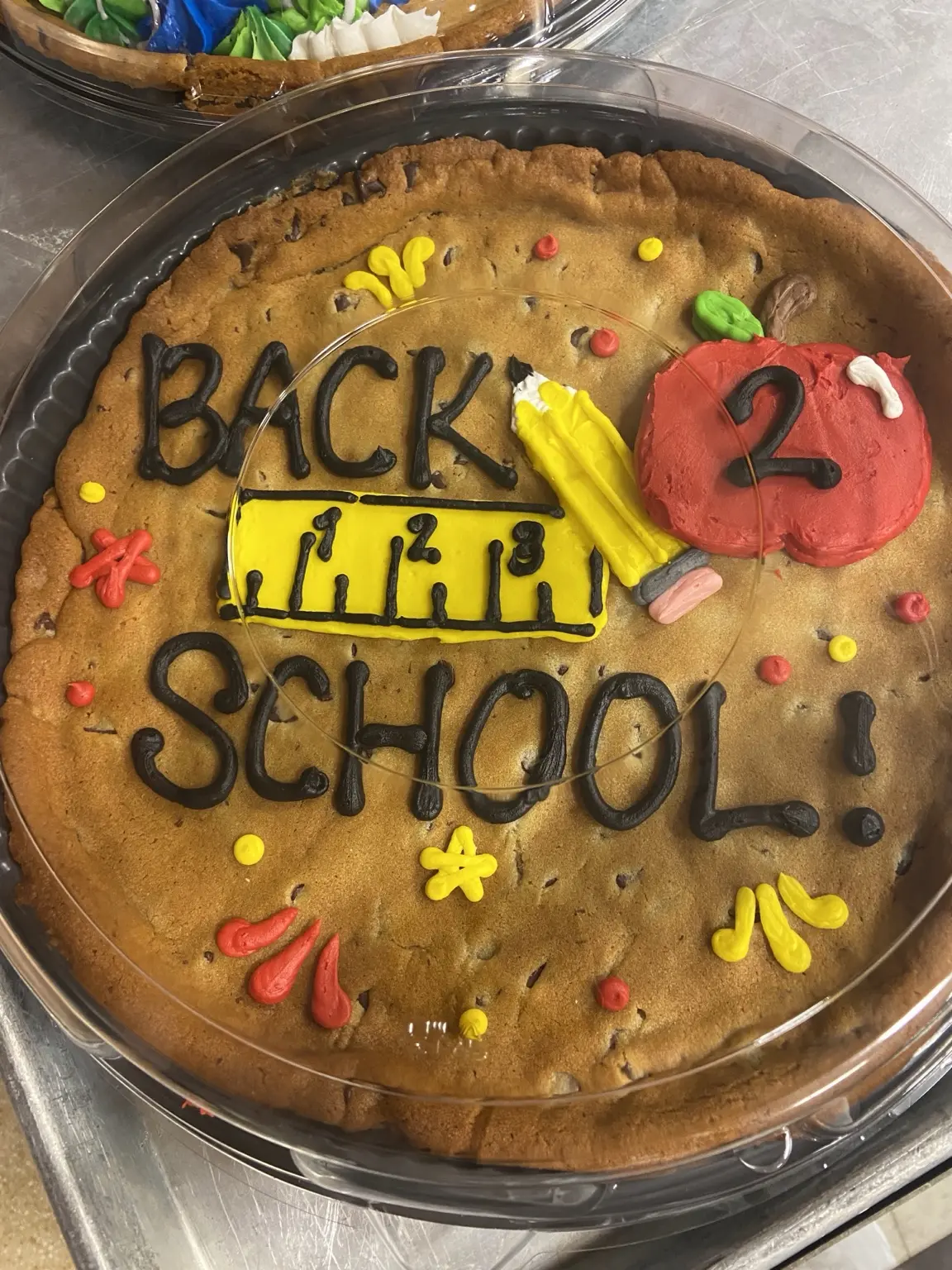 Back-to-school cookie cake